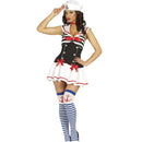 Disfraz de marinera para mujer con vestido y gorro estilo marinero ideal para Carnaval y fiestas temáticas