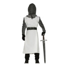 Disfraz medieval infantil de cruzado blanco para Carnaval y fiestas