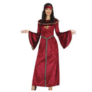 Disfraz medieval princesa mujer con vestido elegante