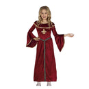 Disfraz medieval princesa niña vestido elegante infantil