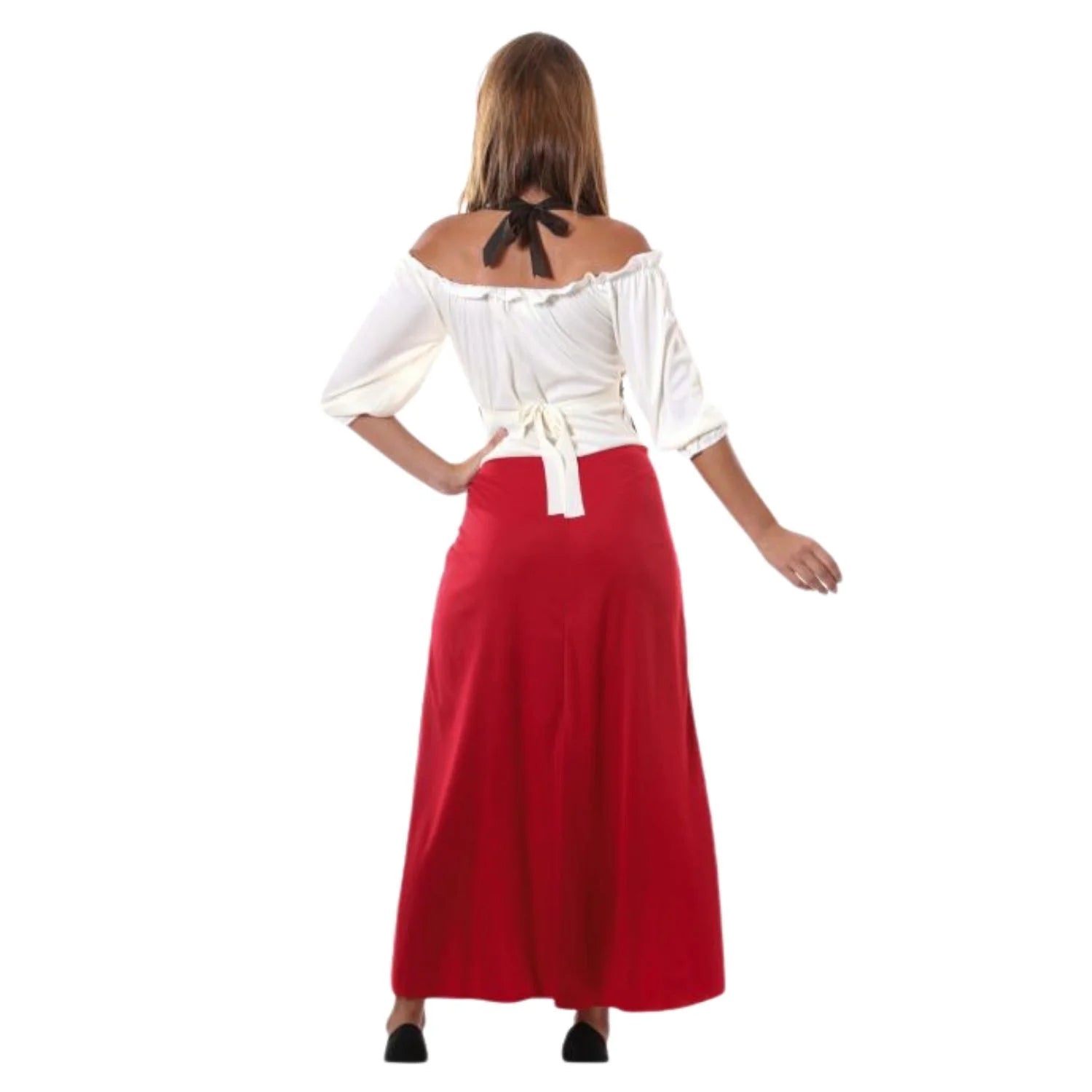 Mujer con disfraz tabernera medieval para Carnaval y fiestas