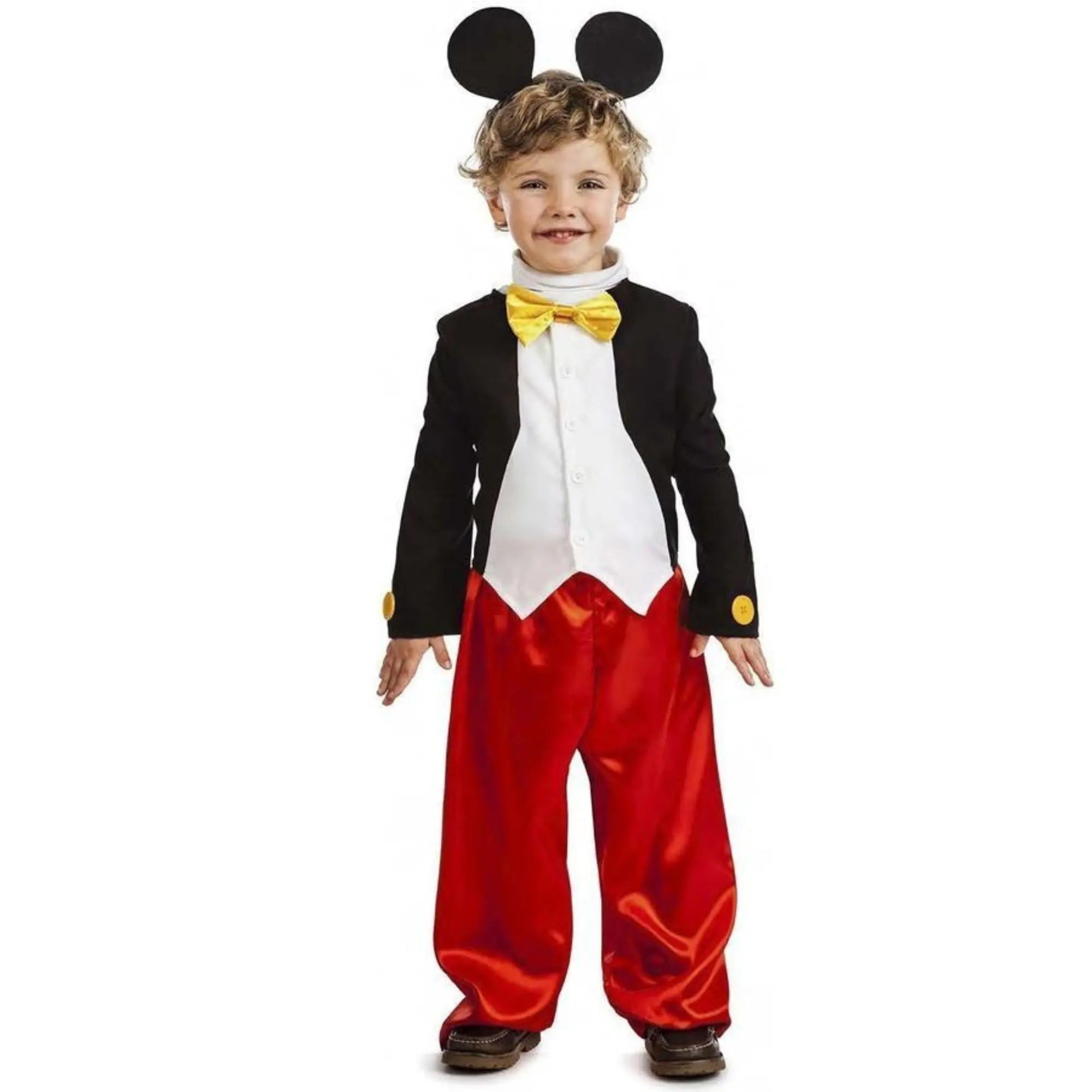 Disfraz de ratón infantil con chaqueta, pantalón, cola y diadema con orejas para Carnaval