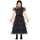Disfraz miercoles addams bailarina infantil con vestido negro