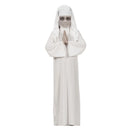 Disfraz monja satánica infantil con vestido blanco y cofia