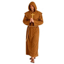 Disfraz Monje Medieval adulto con túnica y capucha