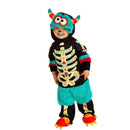 Niño con disfraz Monster Catrina Azul infantil con gorro de ojos saltones