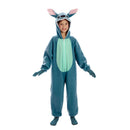 Disfraz infantil de monstruito azul tipo Stitch con mono y capucha para Carnaval