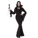 Disfraz Mortizia adulta con vestido negro elegante