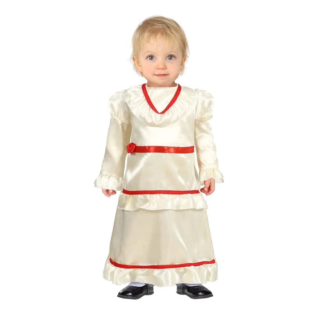 Disfraz de muñeca bebé con vestido cómodo