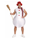 Hombre con disfraz de muñeco de nieve adulto para Navidad