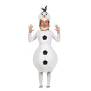 Disfraz de muñeco de nieve infantil con gorro y túnica para Navidad y funciones escolares