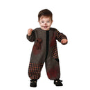 Disfraz muñeco vudú bebé con mono completo para Halloween