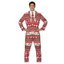 Disfraz de Navidad adulto con traje elegante chaqueta corbata y pantalón
