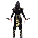 Disfraz ninja mujer negro con máscara ideal para Carnaval y Halloween
