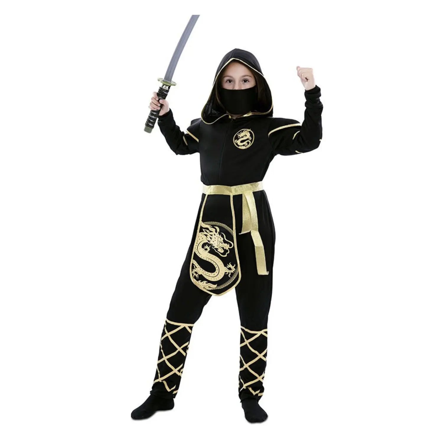 Disfraz ninja niña con máscara ideal para Carnaval y fiestas