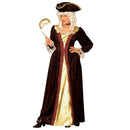 Disfraz de noble veneciana para mujer con vestido largo y sombrero