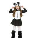 Disfraz de oso panda para niña con vestido, calentadores y capucha en estilo tierno y original para Carnaval