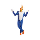 Disfraz Pájaro Loco para adulto con mono, gorro y cubrebotas