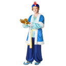 Disfraz de Paje Melchor adulto con abrigo, blusa, pantalón, fajín y gorro con plumas