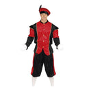 Disfraz de paje rojo adulto con gorro camisa y pantalón para cabalgata de Reyes