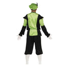 Hombre con disfraz de paje verde adulto ideal para Navidad y eventos escolares