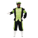 Disfraz de paje verde adulto con gorro camisa y pantalón para cabalgata de Reyes
