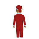 Disfraz de Papá Noel para bebé con mono rojo, gorro y cinturón navideño