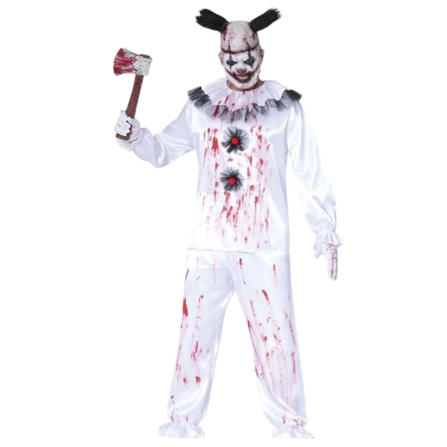 Disfraz payaso asesino adulto con camiseta y pantalón
