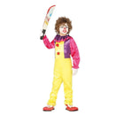 Disfraz payaso maléfico infantil con mono para Halloween