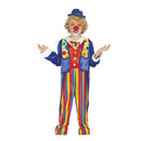 Disfraz de payaso multicolor niño con chaqueta y pantalón
