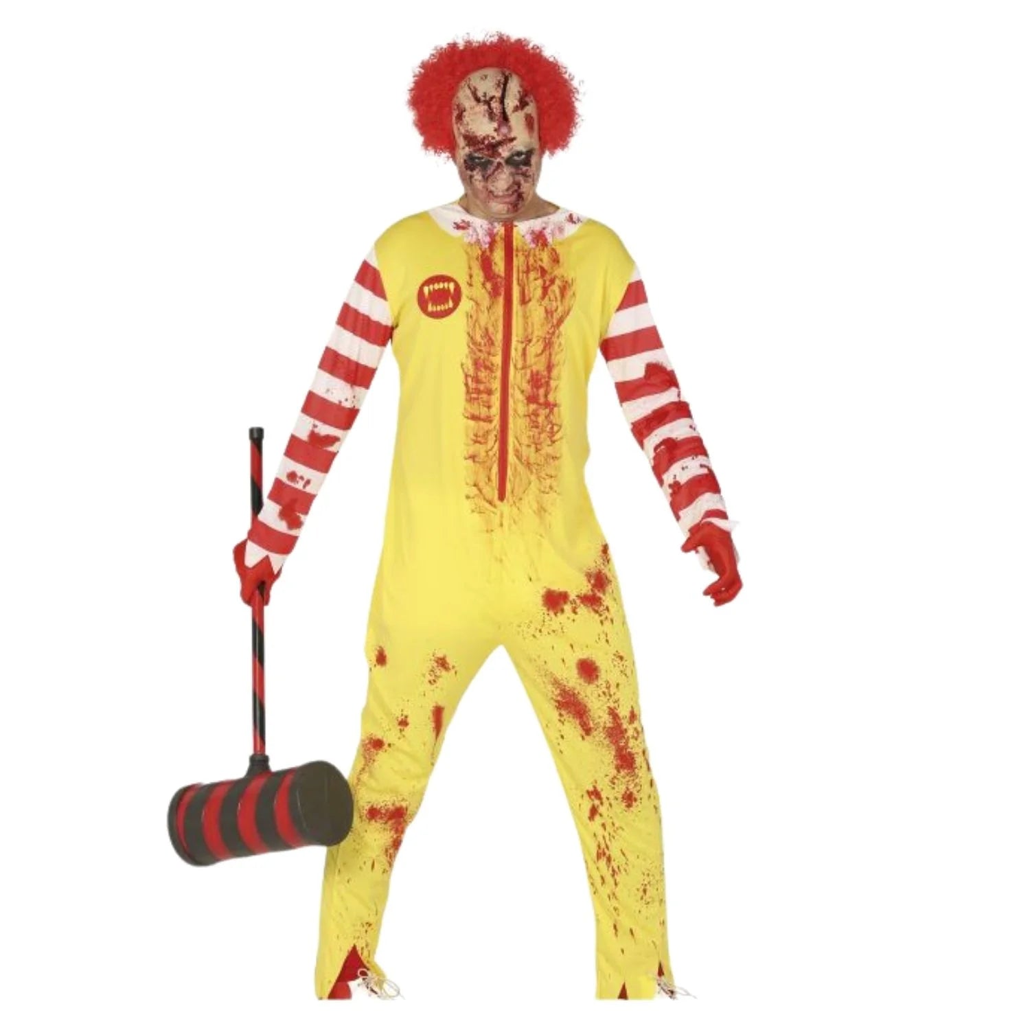 Disfraz payaso zombie adulto con mono para Halloween