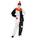 Disfraz de Pierrot para adulto en blanco y negro con sombrero