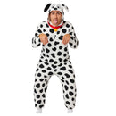 Disfraz pijama de dálmata para adulto con capucha