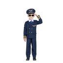 Disfraz de piloto de avión infantil con gorra chaqueta corbata y pantalón
