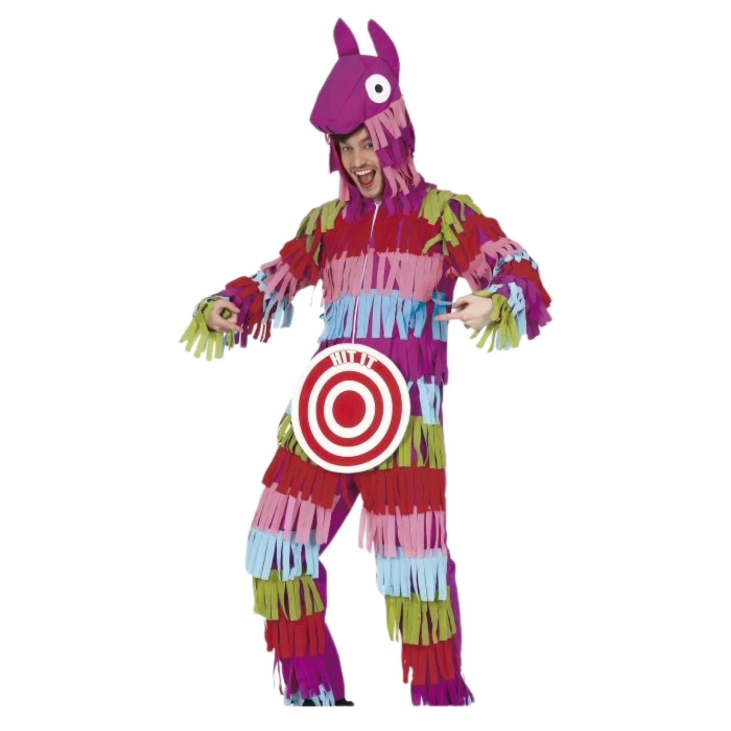 Disfraz de piñata para adulto colorido y divertido