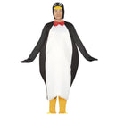 Disfraz pingüino adulto con túnica y capucha para Carnaval