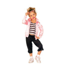 Disfraz Pink Ladies Grease infantil con chaqueta rosa y pantalón negro