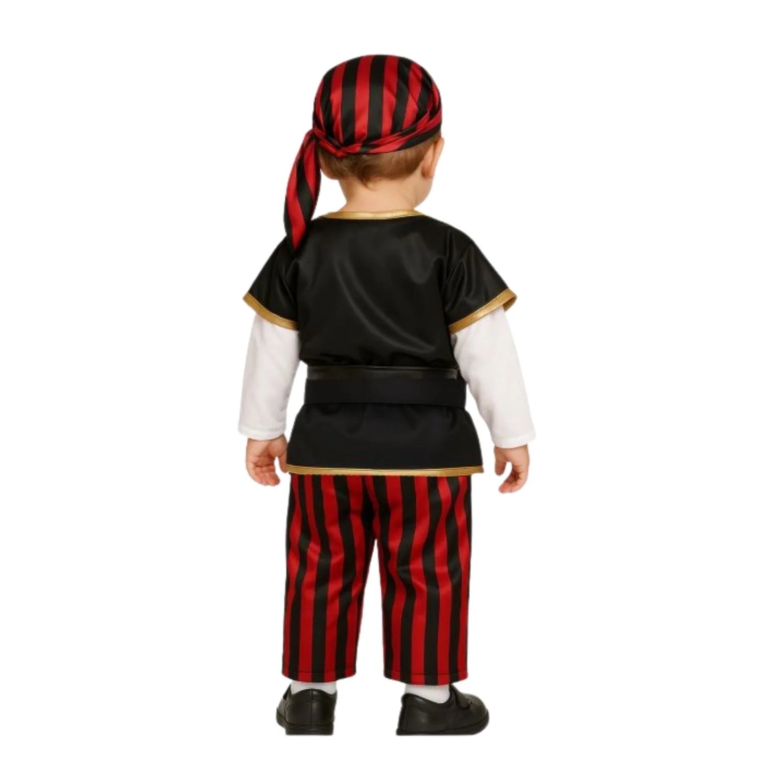 Bebé con disfraz pirata completo para fiesta infantil