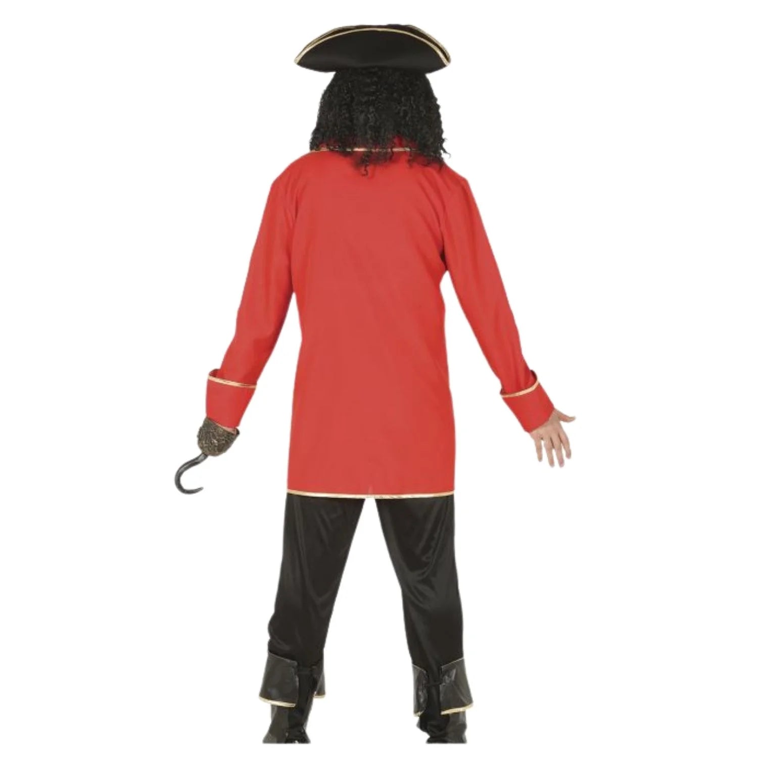 Hombre con disfraz de capitán pirata completo para Carnaval