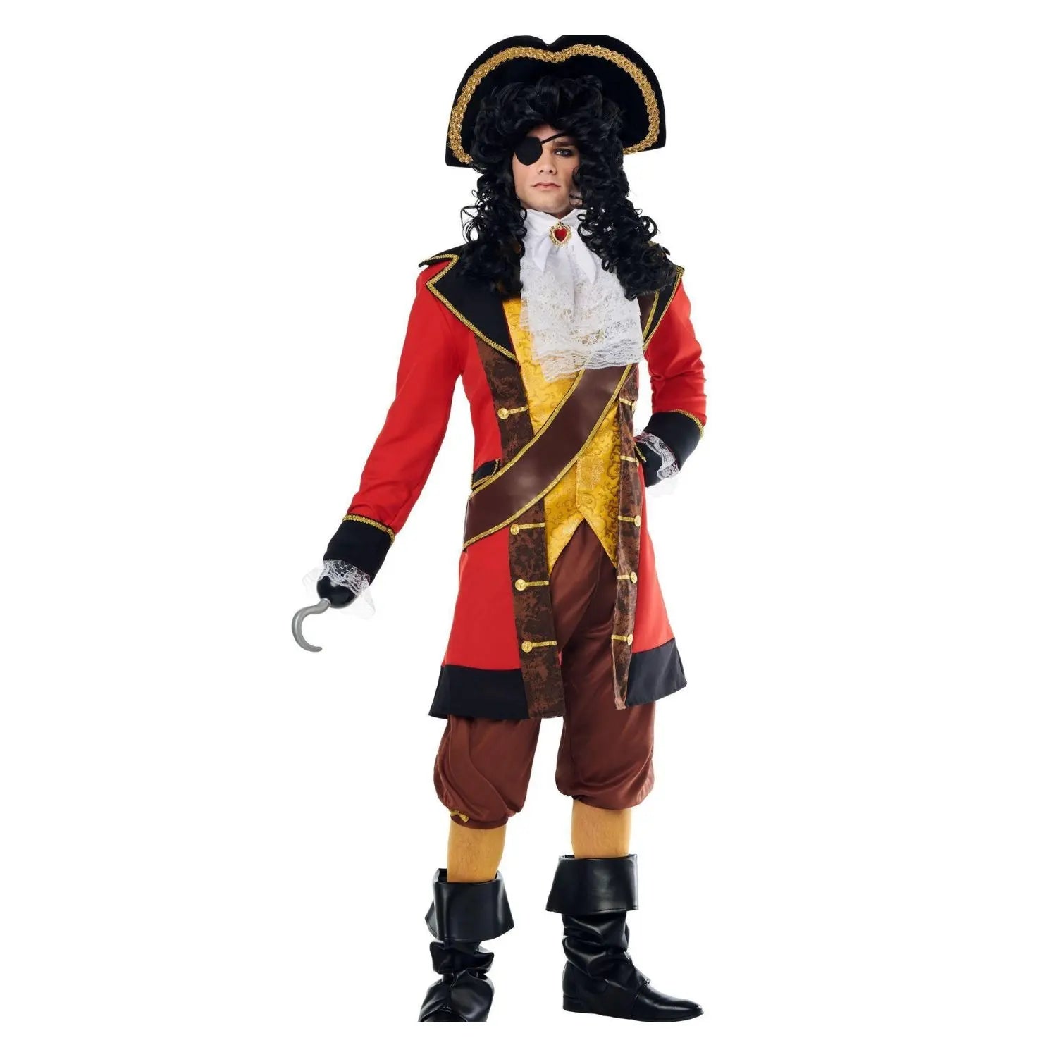 Disfraz Capitán Hook para adulto inspirado en el clásico cuento de Peter Pan.