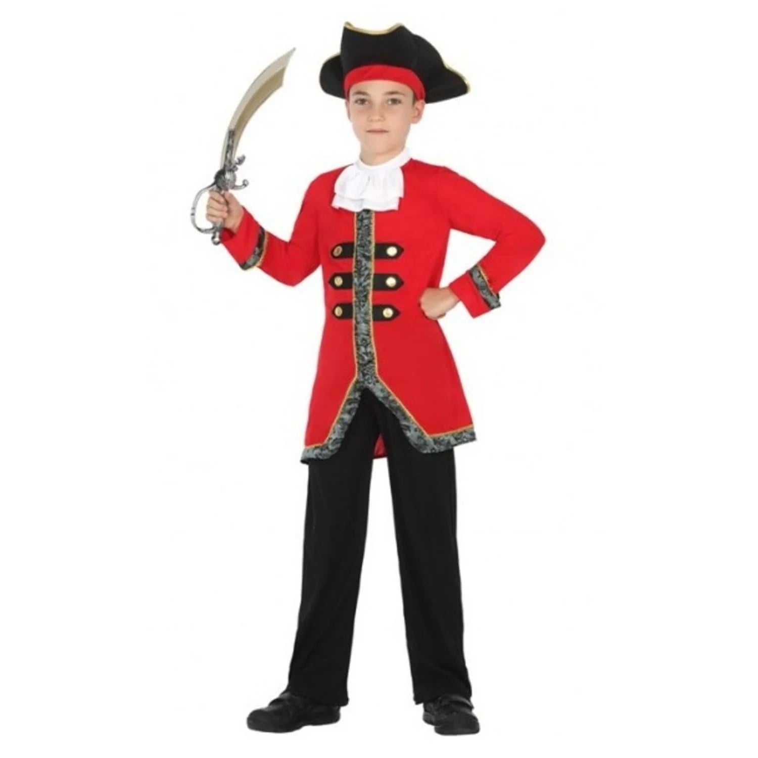 Disfraz pirata infantil con pantalón chaqueta y sombrero