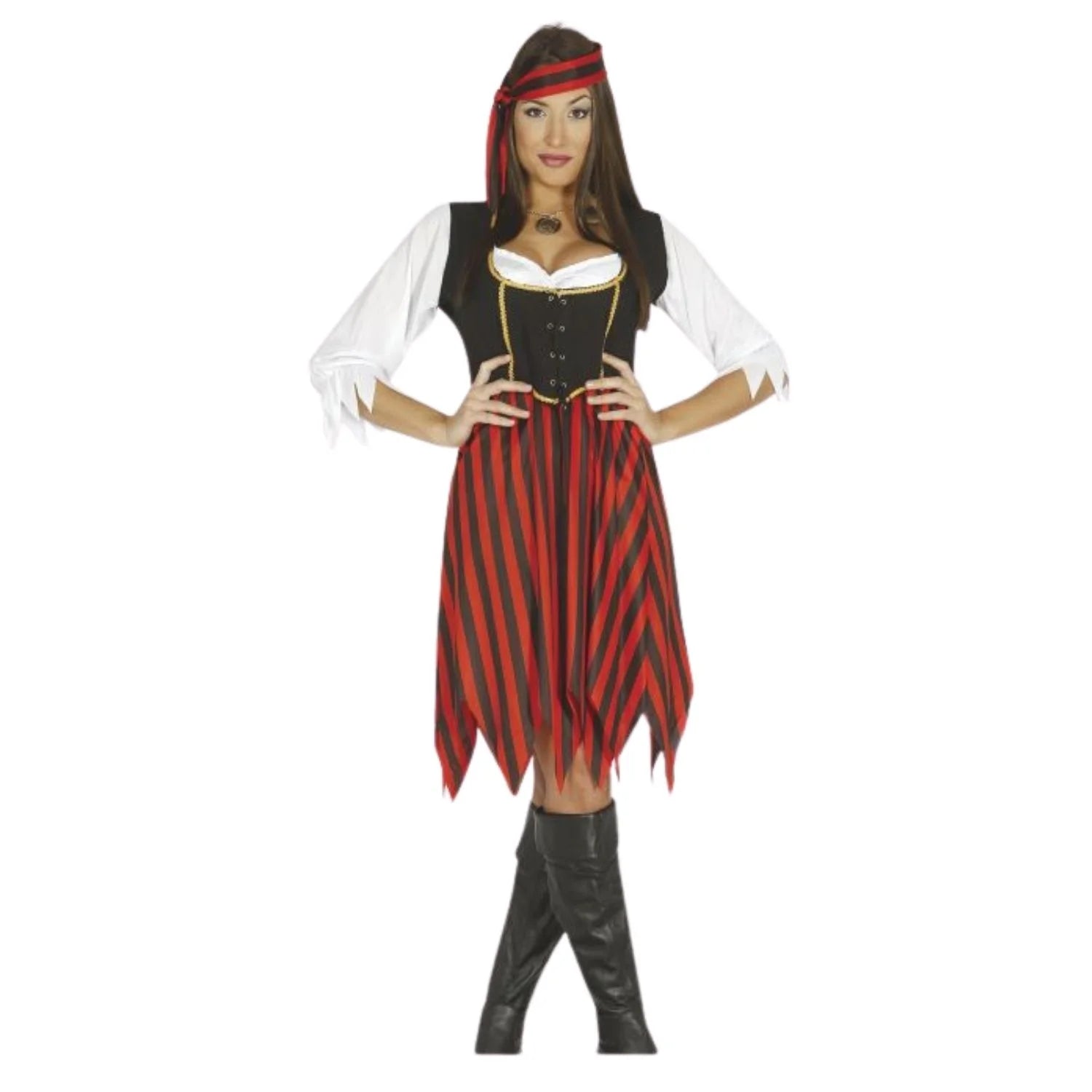Disfraz pirata mujer con corset y falda para Carnaval