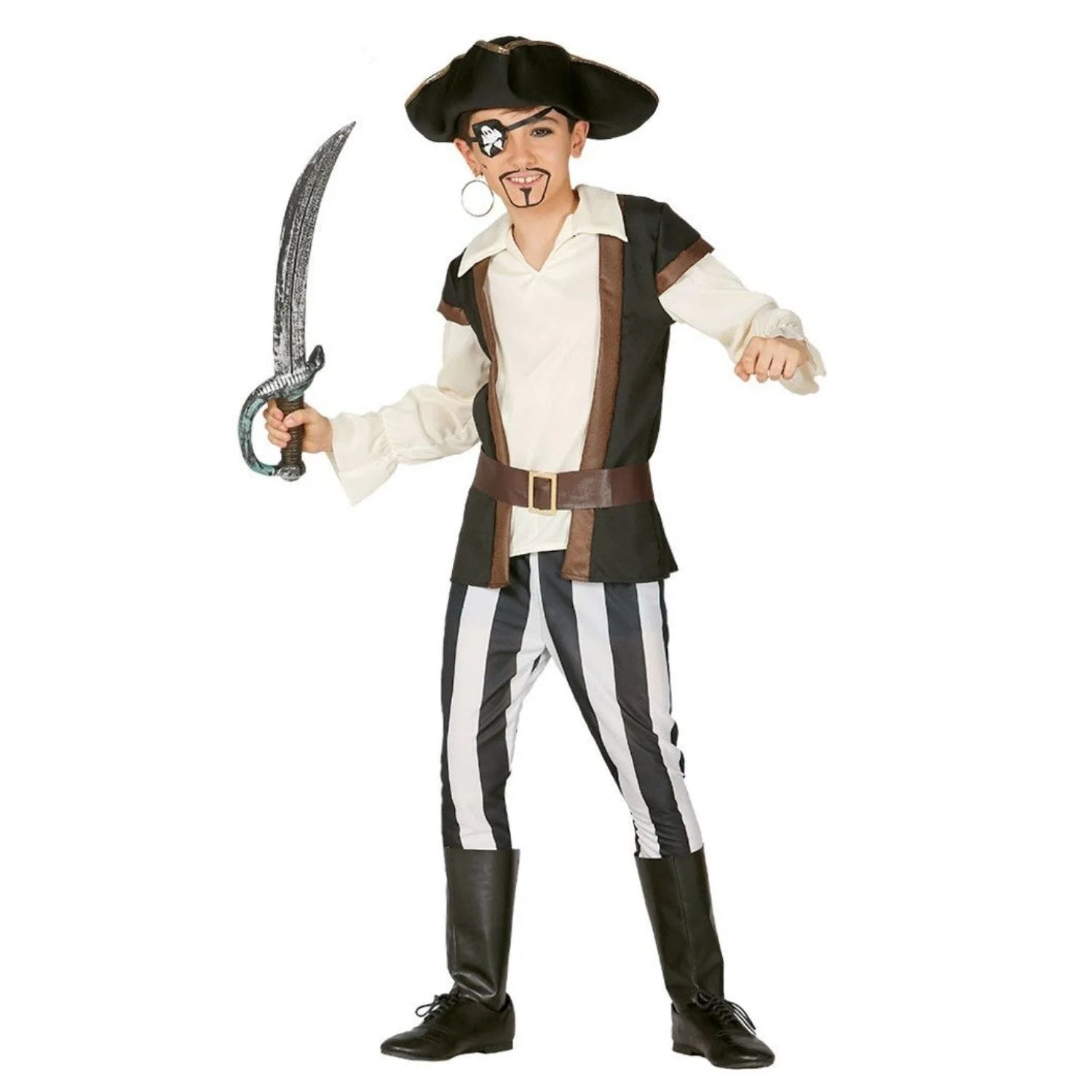 Disfraz pirata sanguinario infantil completo para Halloween