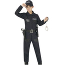 Disfraz de policía para niño con mono, gorro y cinturón ideal para Carnaval y fiestas infantiles