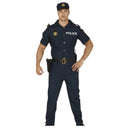 Disfraz policía adulto con mono y gorra para Carnaval