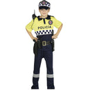 Disfraz de policía local infantil con gorra, camisa, pantalón y cinturón para Carnaval y fiestas escolares