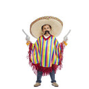 Disfraz mexicano infantil con poncho de colores para Carnaval y fiestas escolares