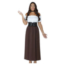 Disfraz posadera adulta medieval con corset y vestido