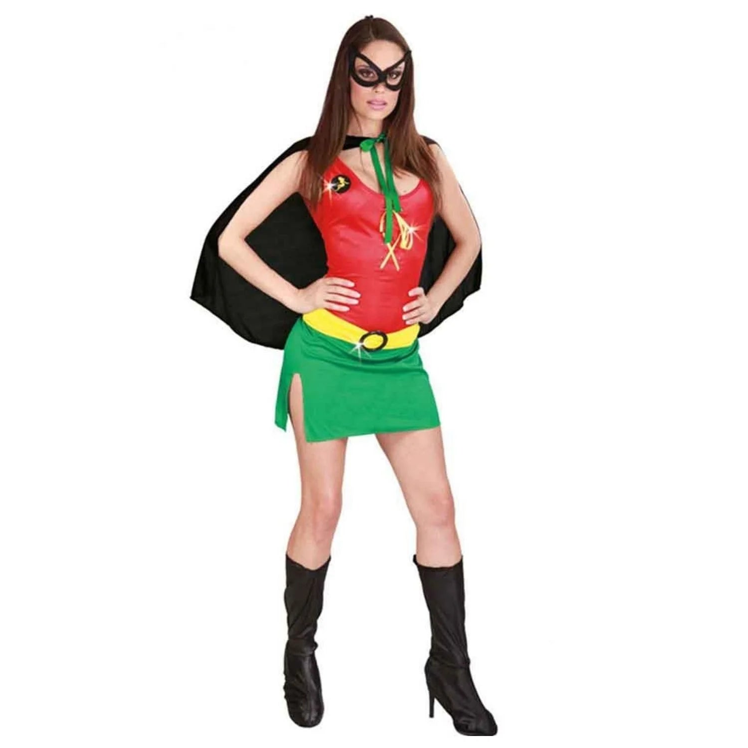 Disfraz Power adulta con vestido y capa para Carnaval