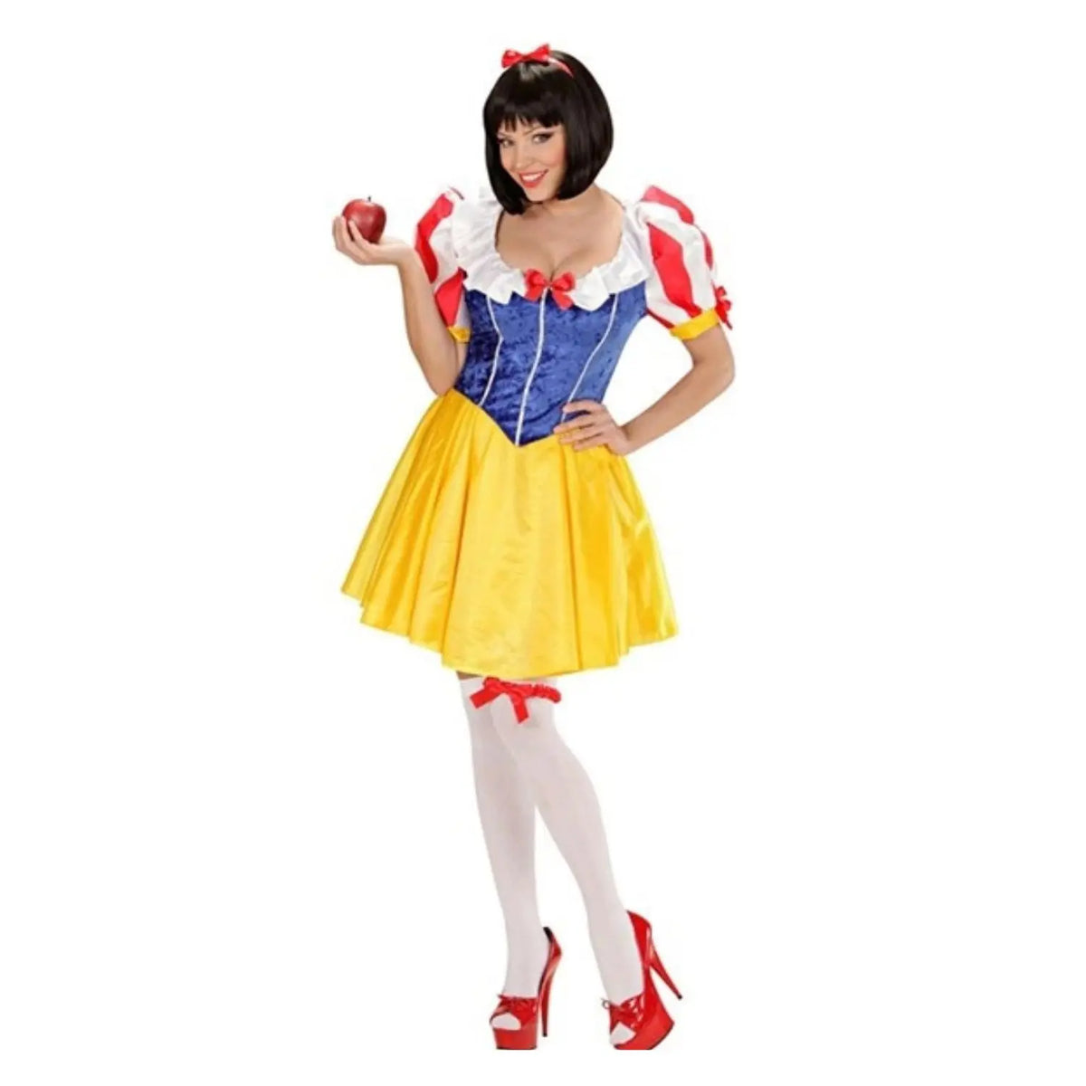 Disfraz Princesa del Bosque para adulta inspirado en Blancanieves con vestido, liga y cinta para el cabello